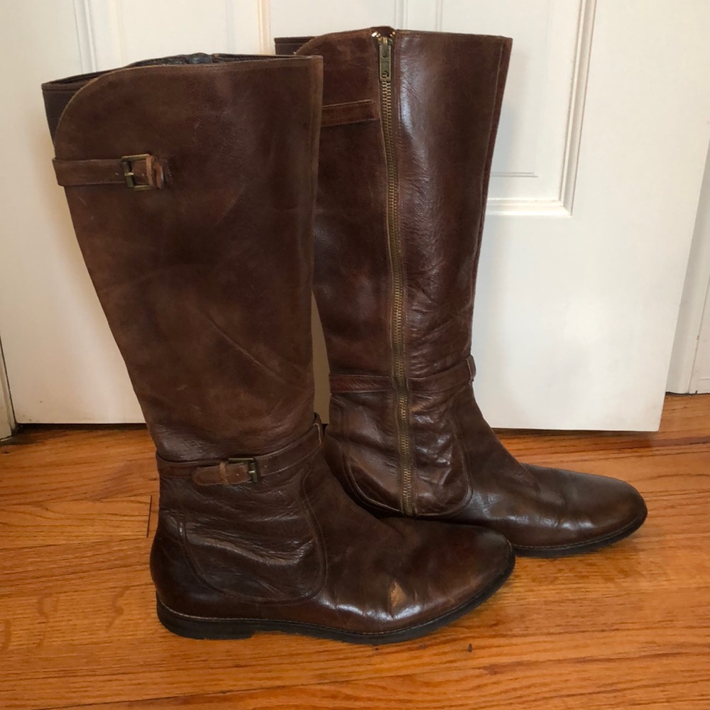 Cole Haan brown leather boots